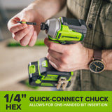 24V Cordless 280 in-lbs Drill/Driver Power Tool 10PC Combo Kit: (3) 2.0 Ah USB-C Batteries, (2) 30W USB-C Charger Block, and (2) 3' 100W USB-C Cable