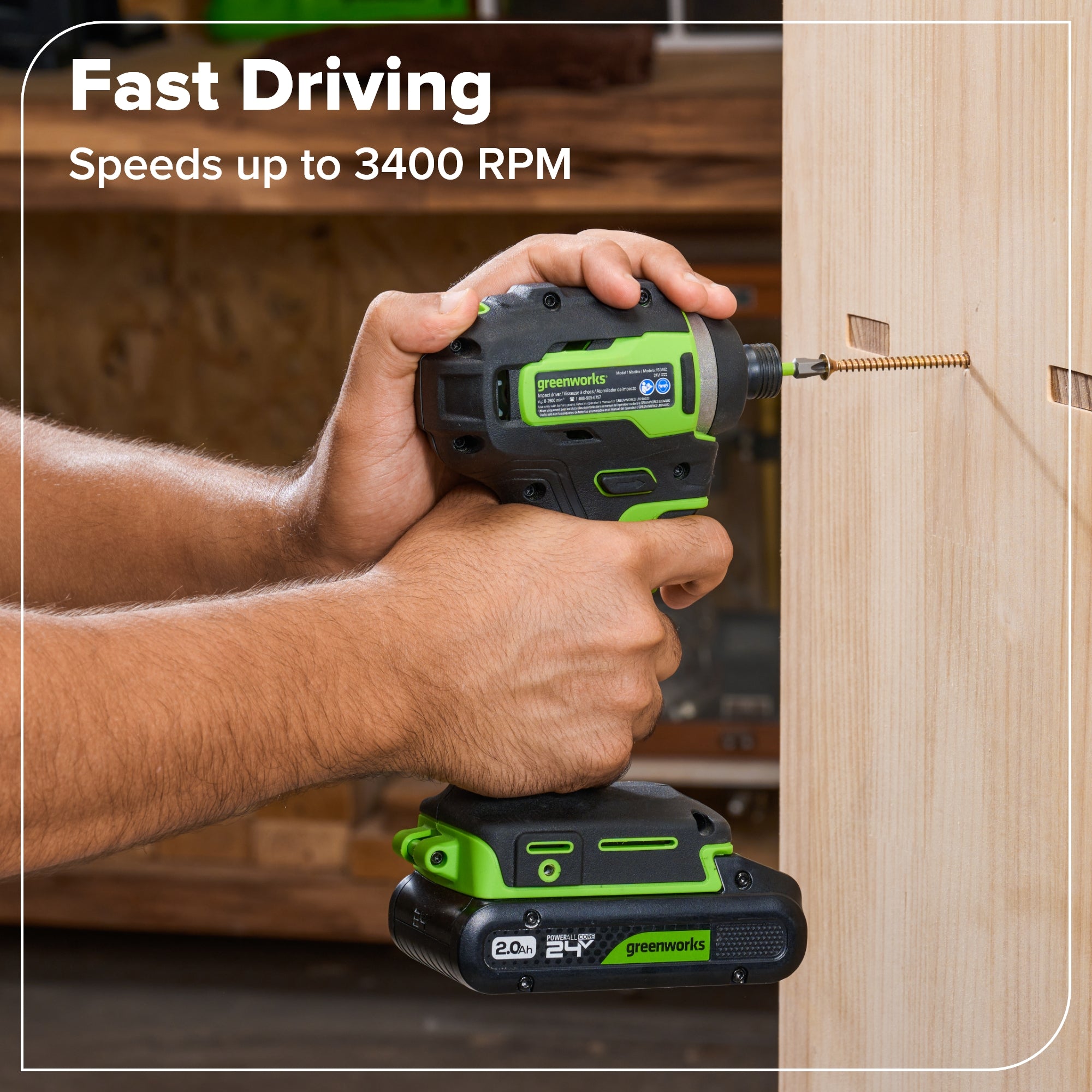 24V Cordless 400 in-lbs Drill/Driver Power Tool 5PC Combo Kit, (1) 4.0 Ah and (1) 2.0 Ah USB-C Batteries and Charger