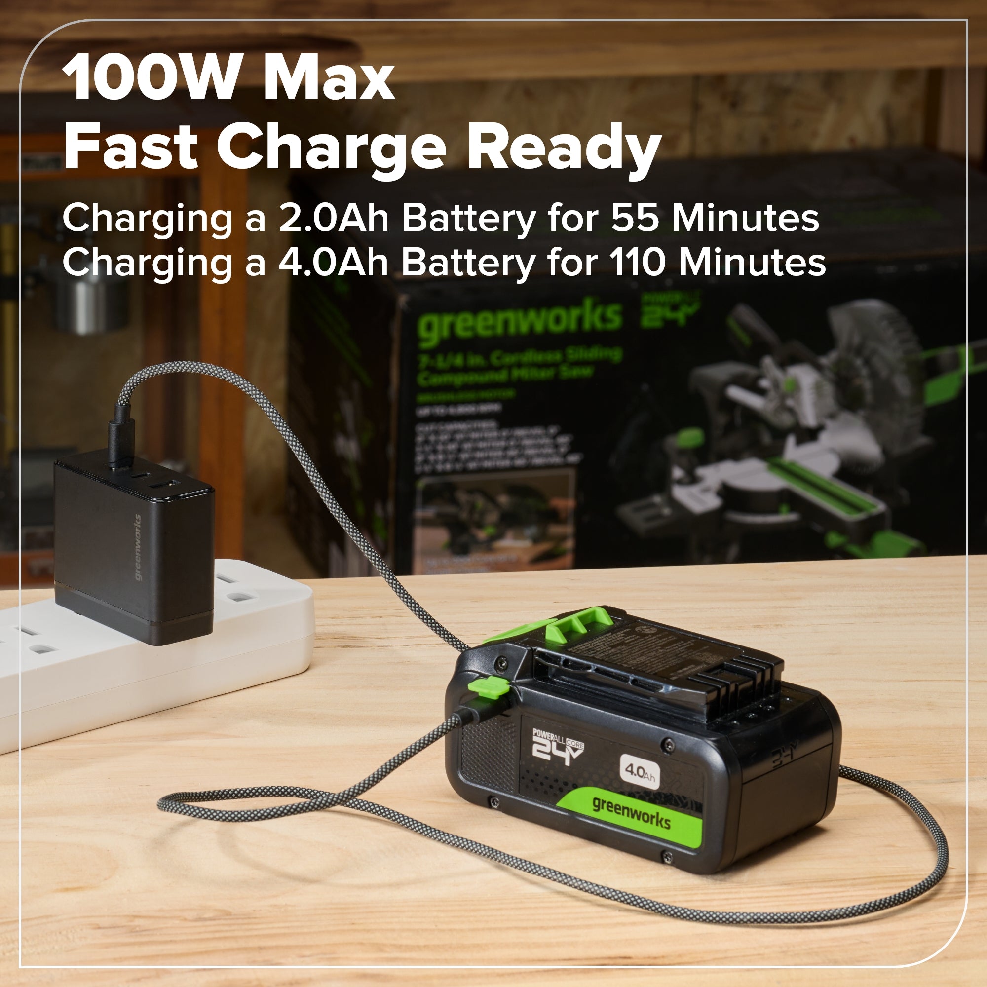 24V Cordless 400 in-lbs Drill/Driver Power Tool 5PC Combo Kit, (1) 4.0 Ah and (1) 2.0 Ah USB-C Batteries and Charger