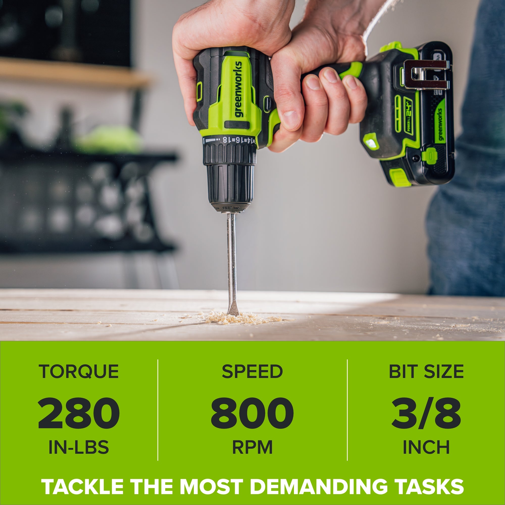 24V Cordless 280 in-lbs Drill/Driver Power Tool 3PC Combo Kit w/ 6-1/2" Circular Saw & 3000SPM Jig Saw: (1) 2.0Ah USB-C Battery & Charger, (1) 3' 100W USB-C Cable