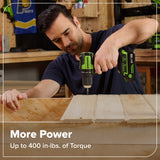24V Cordless Battery 1/2" 400 in/lbs Drill Driver (Tool Only)