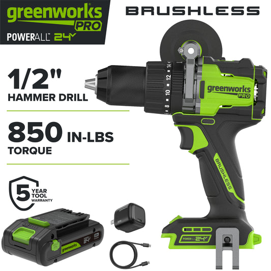 24V PowerAll Pro 850 in-lb 1/2