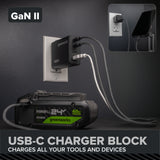 24V PowerAll Pro 850 in-lb 1/2" Hammer Drill, with 2.0 Ah USB-C Battery, 30W Charger, Belt Clip, and Auxiliary Handle