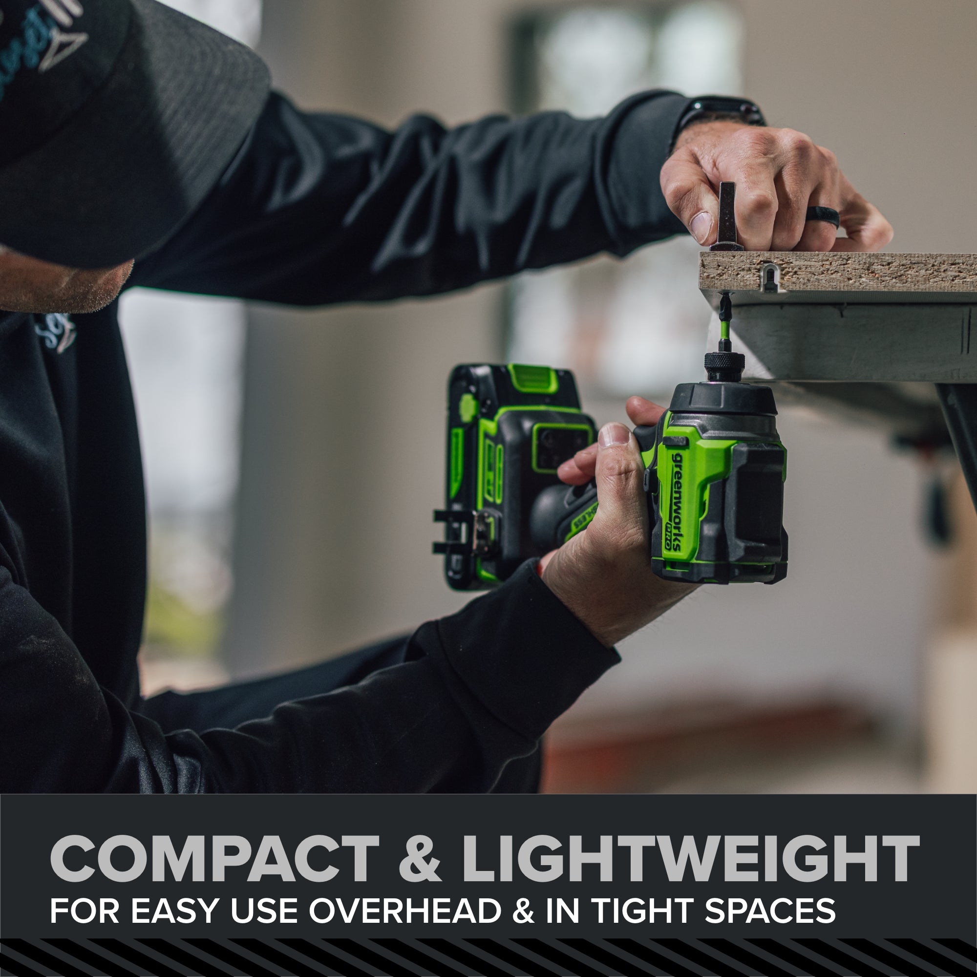 24V PowerAll Pro 2,200 In-Lb Impact Driver, with 2.0 Ah USB-C Battery, 65W USB-C Charger Block, 3' 100W USB-C Cable, Belt Clip