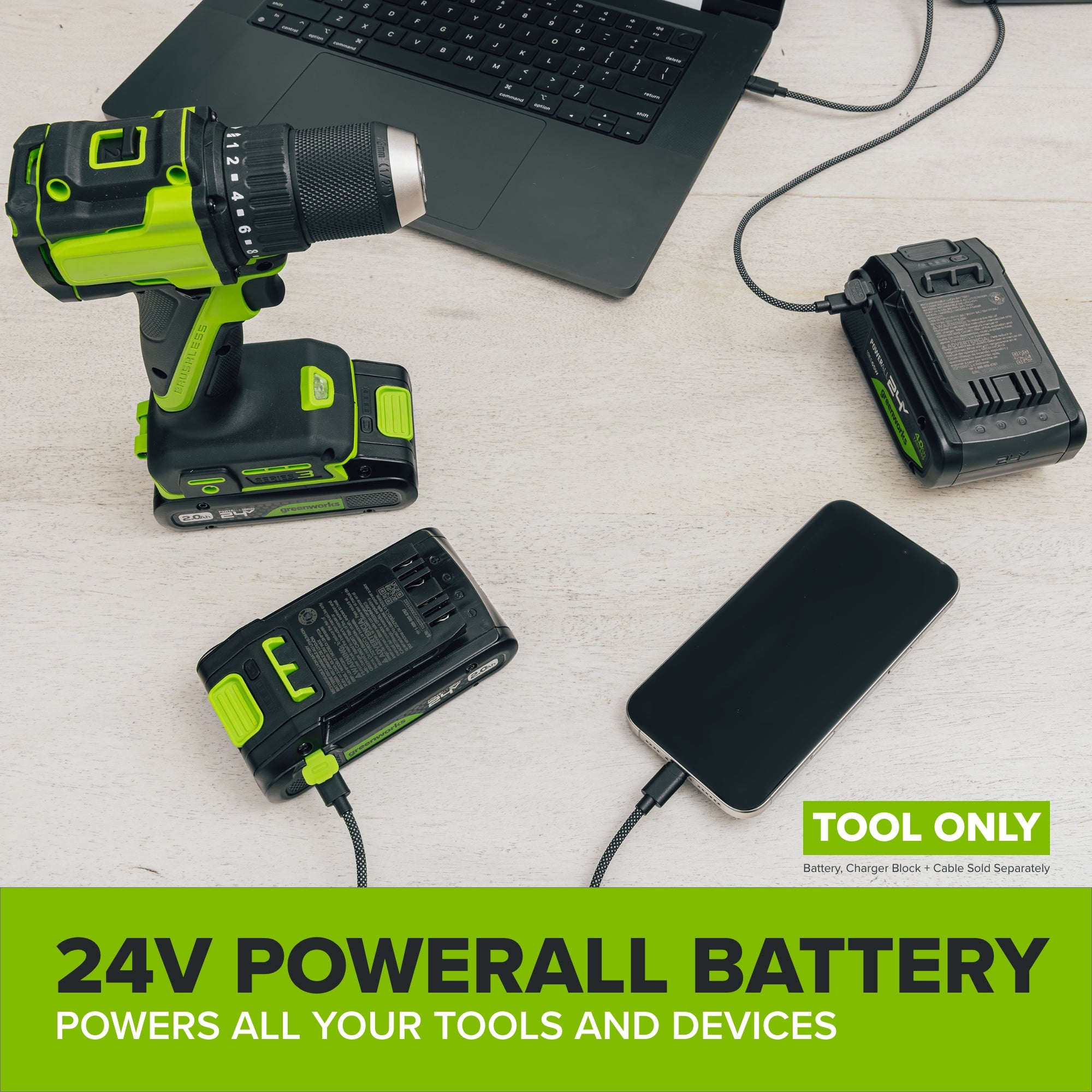 24V PowerAll Dual-Power Inflator/Deflator, with Pinch Valve Adaptor, Sports Ball Needle, Brass Presta Valve Adaptor, and Narrow Pinch Valve Nozzle