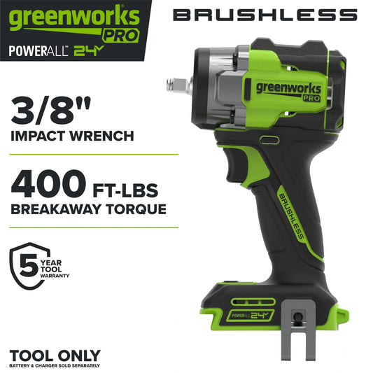 24V PowerAll Pro 400 ft-lb Breakaway Torque 3/8