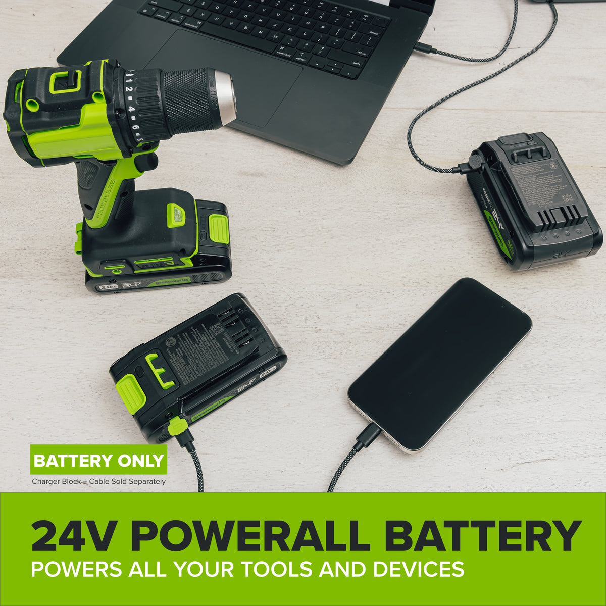24V PowerAll High Power 4.0 Ah Battery (2-Pack)