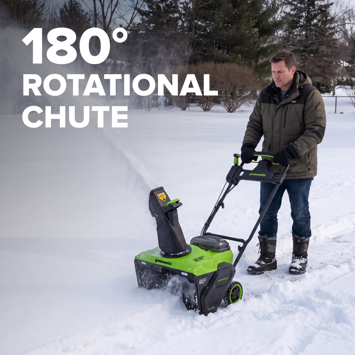 80V 22" Maximus Brushless Single-Stage Auger-Propelled Snow Blower: (2) 4.0 Ah Batteries, (1) 6A Single-Port Fast Charger