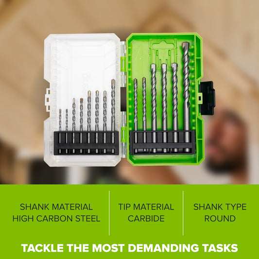 14-Piece Masonry Drill Bit Set, Sizes 1/8