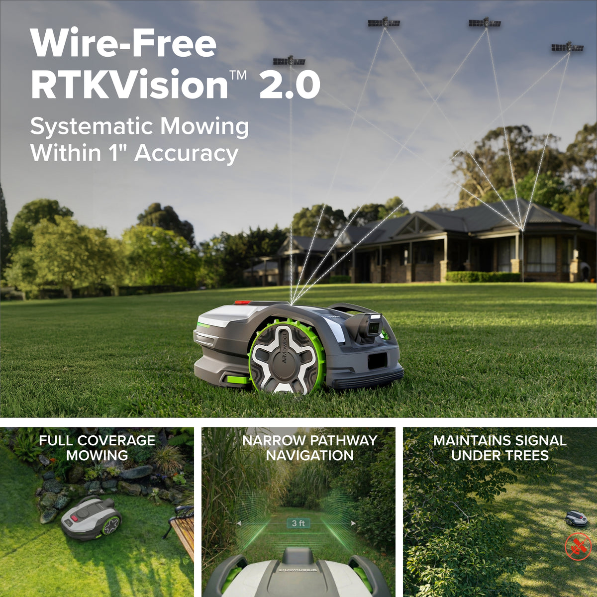 AiMowbot Wire-Free RTKVision Robotic Mower C20 | 1/2Acre