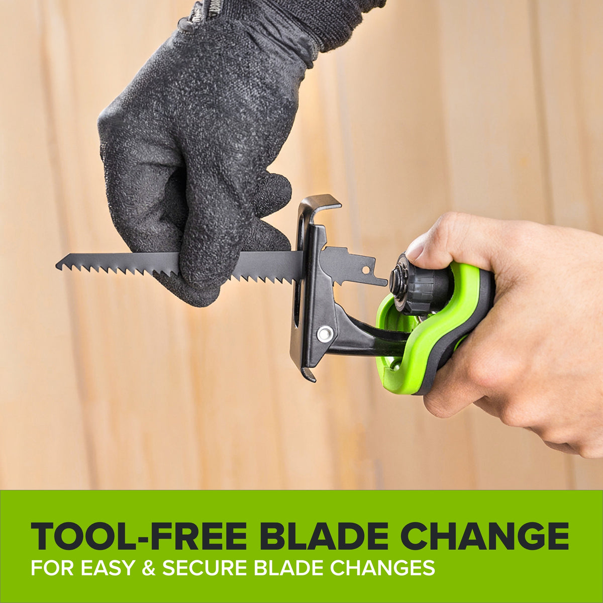 24V PowerAll 1-1/4" Reciprocating Saw with Blade, 2.0 Ah USB-C Battery and 30W USB-C Fast Charger,3,200 SPM