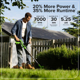 24V 12" Cordless Battery Brushless String Trimmer/Edger (Tool Only)