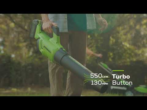 40V 550 CFM Cordless Battery Leaf Blower w/ 4.0 Ah Battery & Charger