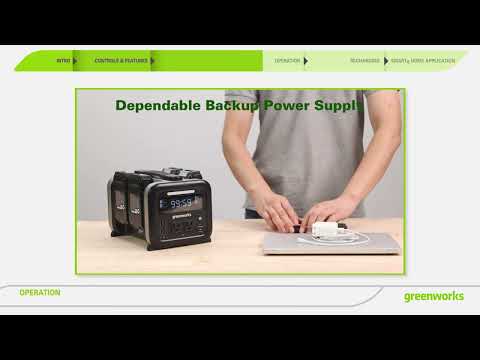 24V 500W Portable Power Station, (4)4.0 Ah Battery and Charger