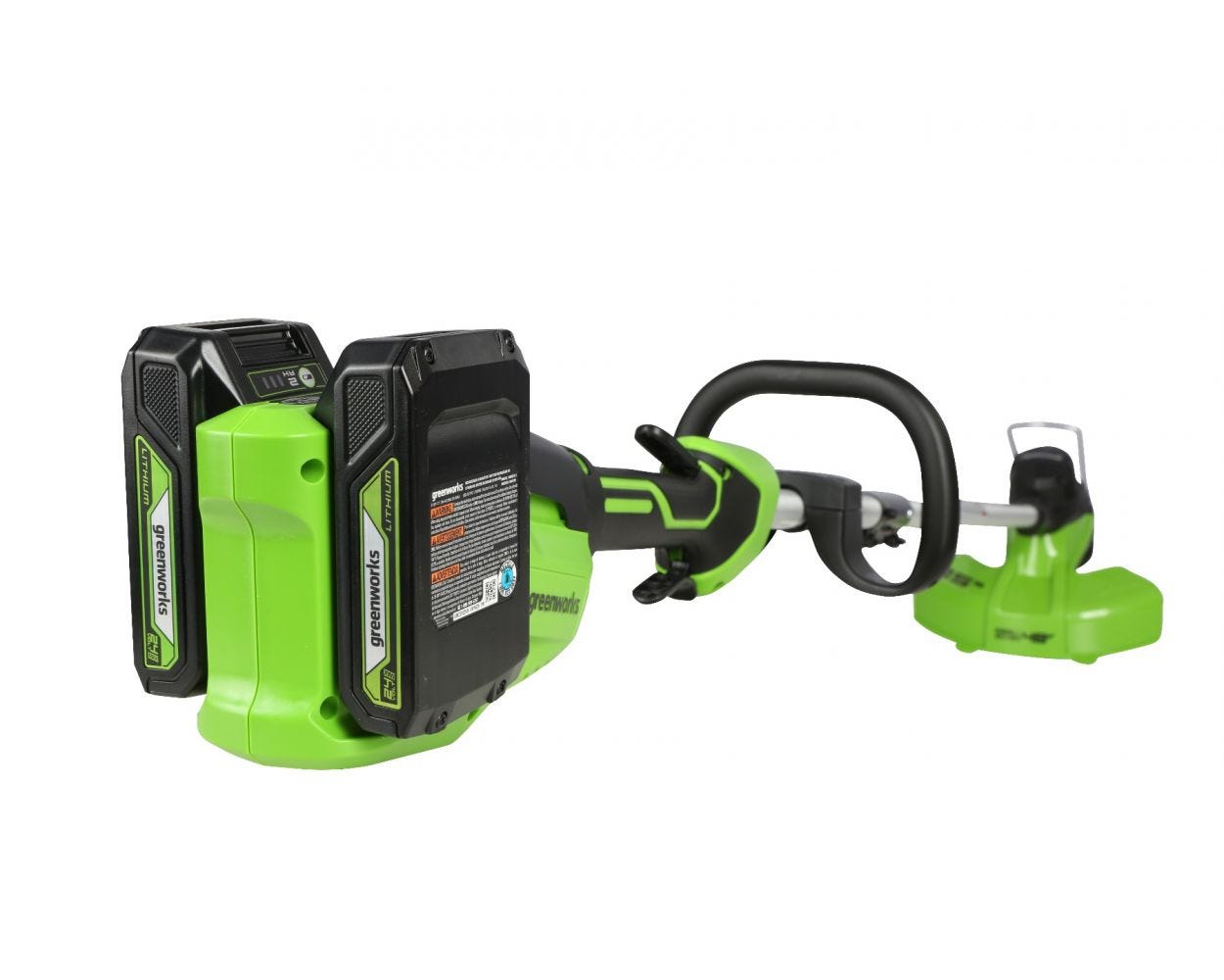 48V (2 X 24V) 15" TORQDRIVE™ Cordless String Trimmer w/ (2) 2.0 Ah USB Batteries | Greenworks