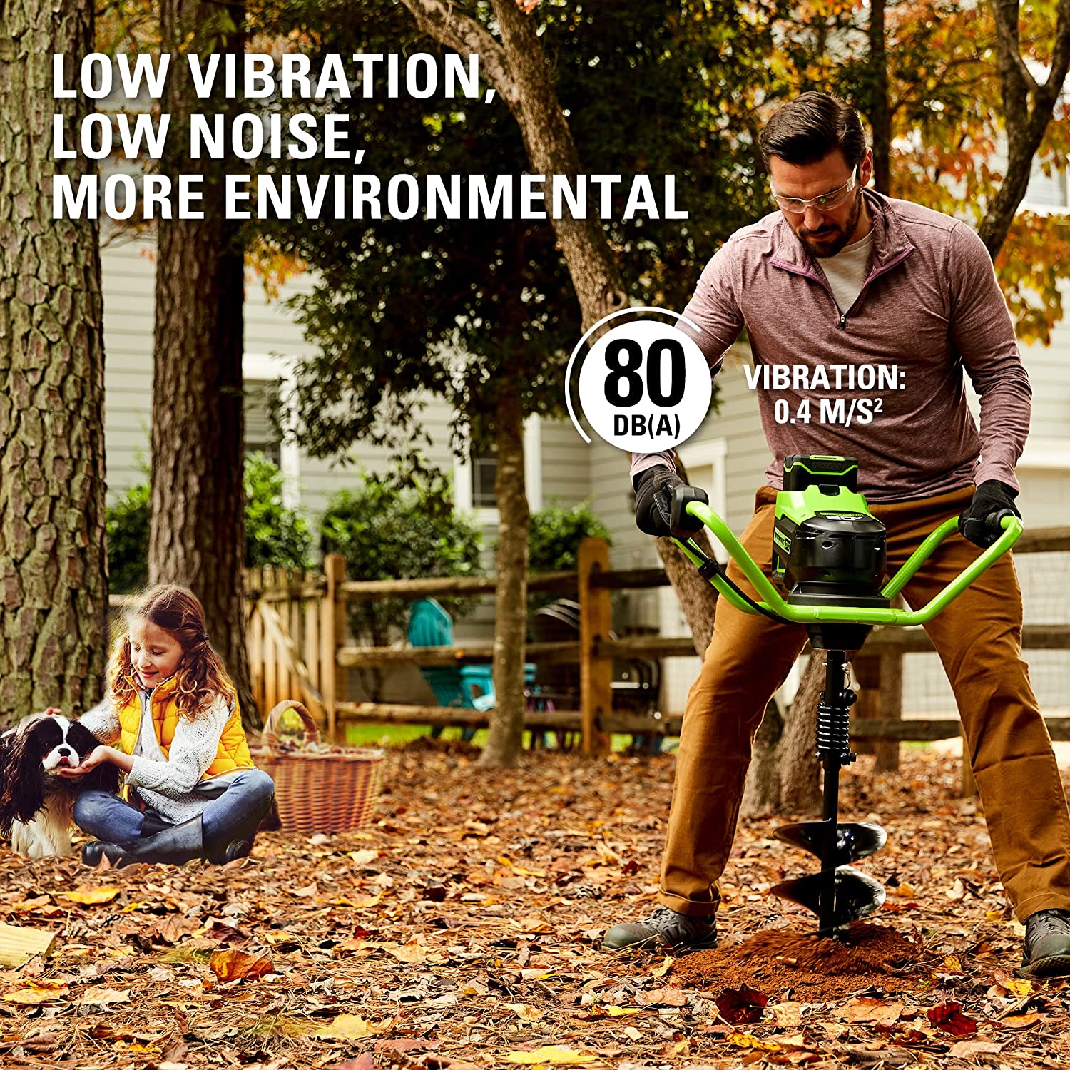 80V Cordless Battery Brushless Earth Auger Powerhead (Tool Only)