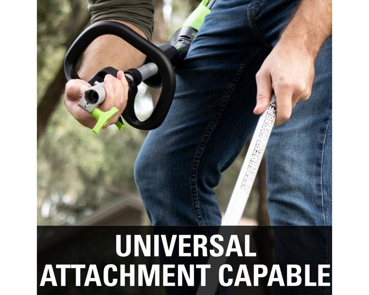 60V 16" Cordless Battery String Trimmer (Attachment Capable) and Horizontal Blower Attachment: 4.0 Ah Battery and Charger