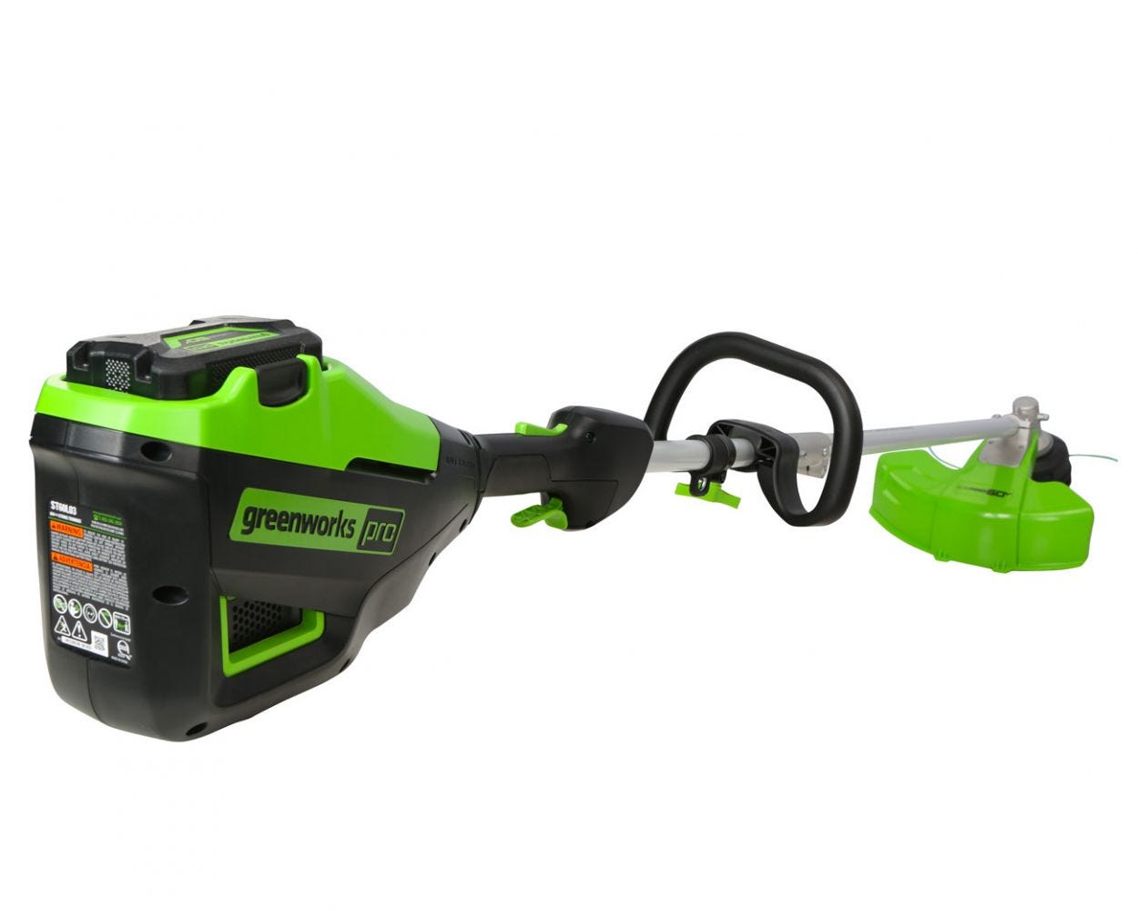 60V 16" Cordless Battery String Trimmer (Attachment Capable) and Horizontal Blower Attachment: 4.0 Ah Battery and Charger