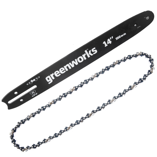 14-Inch Replacement Chainsaw Bar and Chain Combo w/ 3/8